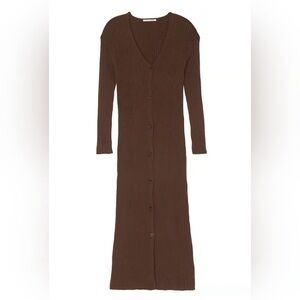 Victoria's Secret Chocolate Long Sleeve knit cardigan Dress